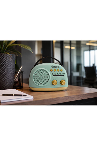 crownwell Taşınabilir Bluetooth Retro Radyo Arizona Serisi / Blue