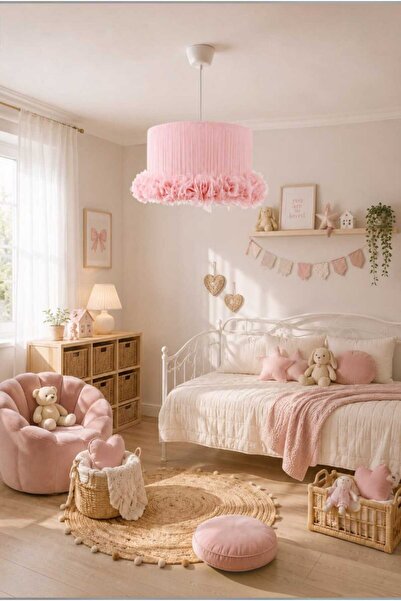 Elizim Home Lighting Lalina Tütü Avize – Çocuk ve Bebek Odası Balerin Pembe T...