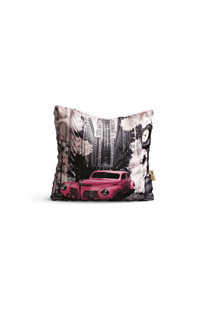4KF Throw Pillow Cover 42X42Cm Decorative Throw Pillow Cover Car Patterned Mo...