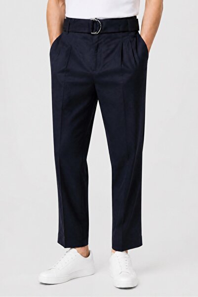 Hugo Boss Boss Women Regular Fit Solid Capri Pants, Navy