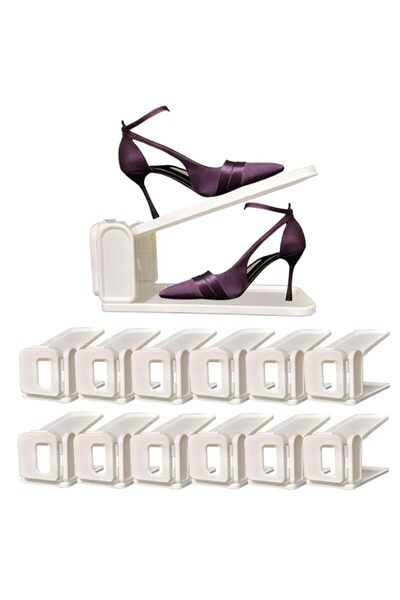 Generic Shoe Slot Organizer for Closet and Entryway, 12 Pack Adjustable Shoe ...