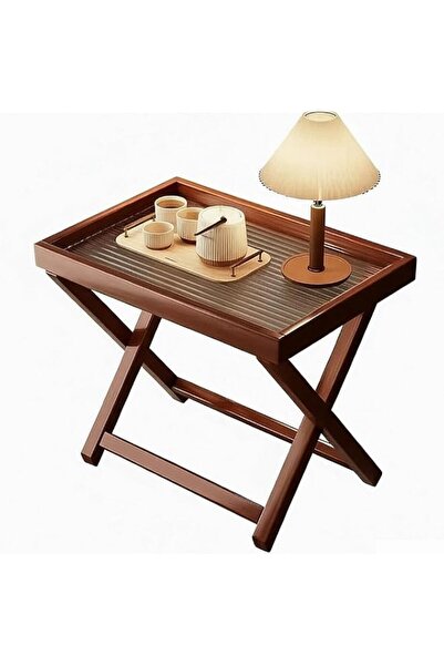 Generic Folding TV Tray Table, Wooden End Table, Portable Sofa Side Table, Ac...