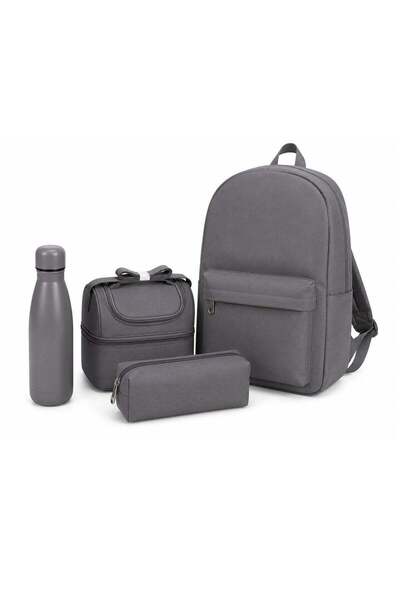 RENOVO Girls' School Bag Set 4 Pieces – Backpack + Insulated Lunch Bag + Penc...