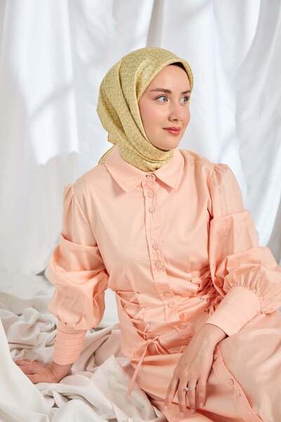 Silk Home Eșarfă din mătase twill Mini Bouquet Galben deschis