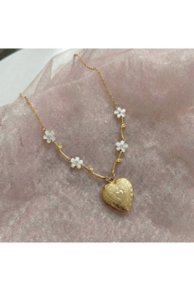 Heda Jewelry قلادة على شكل قلب - قلادة تذكارية قابلة للفتح بغطاء