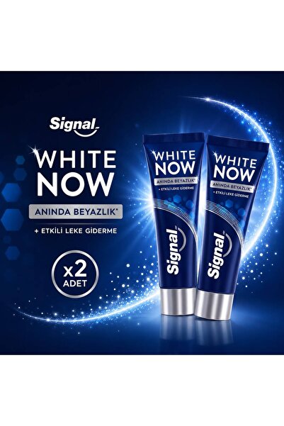 Signal White Now Anında Beyazlık + Etkili Diş Macunu x2