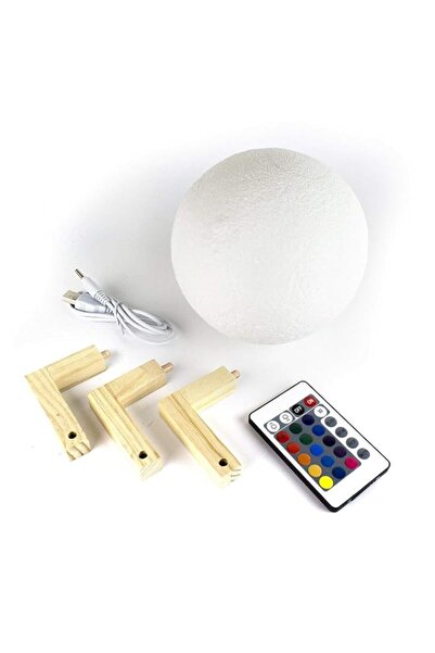 Generic eWINNER 15cm 3D Print Moon Lamp Remote Control Baby Night Light,16 Co...