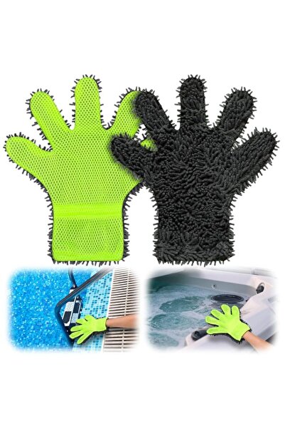 Generic 2 Pcs Pool Cleaning Scrubbing Mitts, Spa & Hot Tub Cleaning Gloves fo...