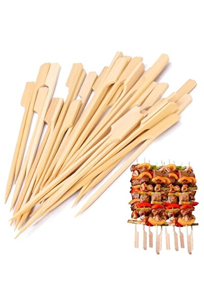 Generic Aputue Bamboo Skewers, 100 PCS 6 Inch Flat Paddle Wooden Sticks, BBQ ...