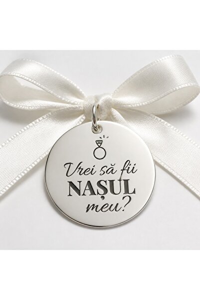 Simoshop Bănuț Nuntă din Argint 925 „Vrei să fii nașul meu?" – Cerere Naș de ...