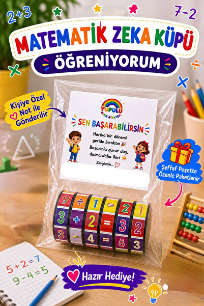 YUPULU Hediye Paketi-Hediye Notu ile Matematik Zeka Öğreniyorum Küpü 1 Adet -...