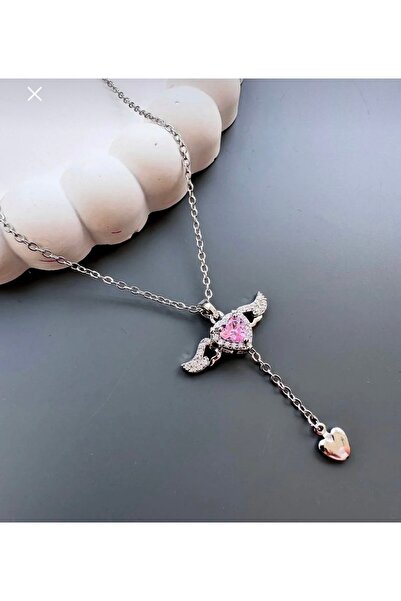 shop SEVGİ MELEĞİ KOLYE İLE CİDDİ İLİŞKİ YÜZÜĞÜ SETİ ÇELİK