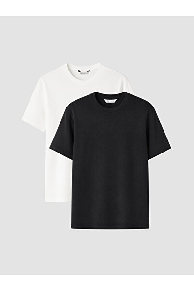 LC Waikiki Rmz Gi̇yi̇m Farkiyla Zero Roba Collar Combed Cotton Men's T-Shirt ...