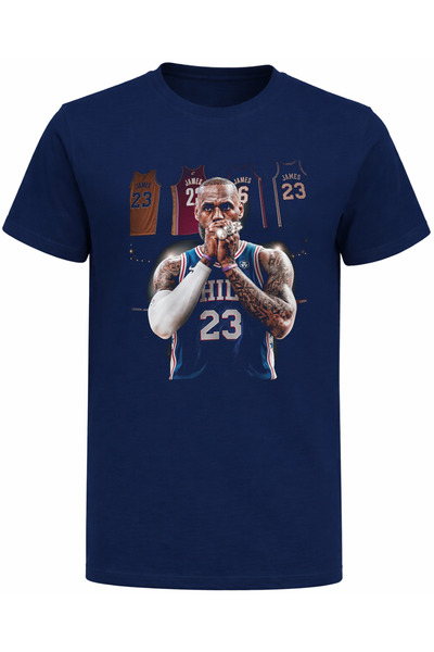 Efendioğlu Design Number 23 Basketball Legend Lebron James Printed Cotton Men...