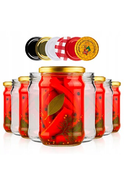 SuperButelki Set Borcane din Sticla cu Capac Filetat, 320 ml, 12x7 cm, Multic...