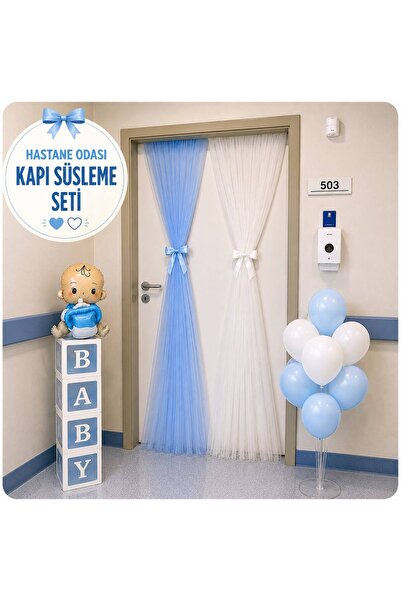 Genel Markalar Hastane oda süsleme doğum parti balon baby kutu kapı tülü bebe...