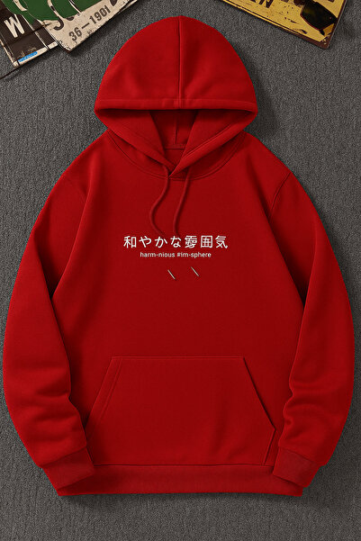JANTIL MODA Unisex Oversize Φούτερ με κουκούλα με 3 κλωστές, τσέπη καγκουρό κ...