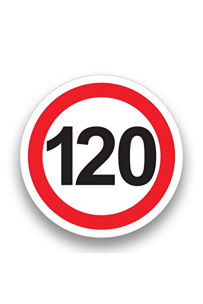 OEM Скорост ​ ​ Ограничителен знак - 120, стикер, 12 см