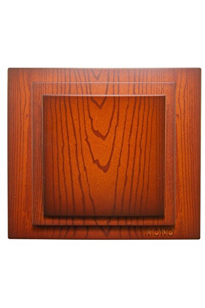 OEM Mono Electric Larissa single switch, recessed, frame included, cherry