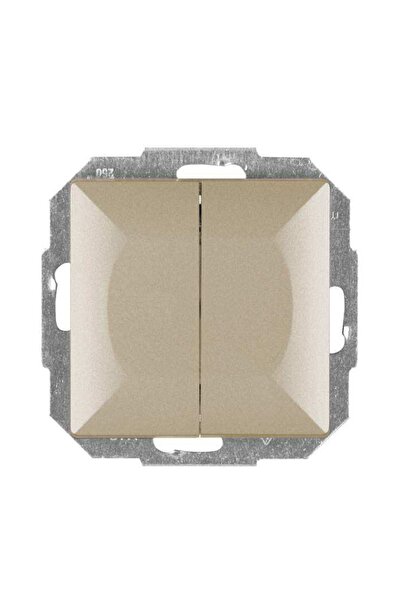 OEM Intrerupator dublu iluminat Abex Perla WP-2P/S SA, incastrat, satin