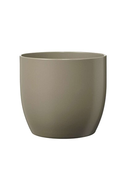 OEM Ghiveci ceramic, interior, rotund, gri, 14 x 13 cm, Basel, mat
