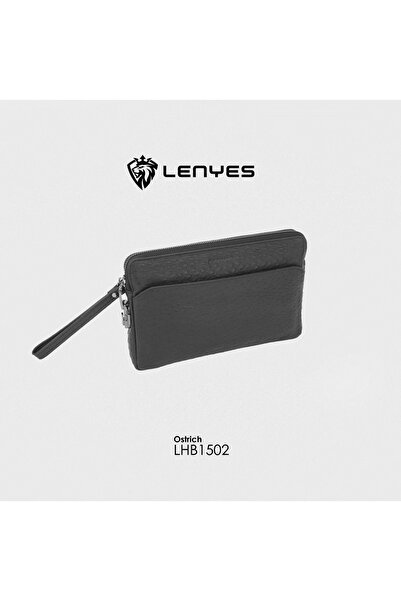 Leneys Men's Wristlet Clutch Bag | Zipper Hand Pouch with Wrist Strap