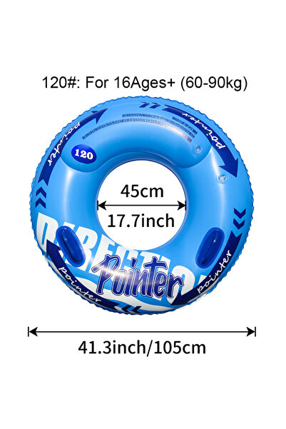Choice1 Blue 120 Double Balloon Inflatable Swimming Ring，Beach toys Pool Floa...