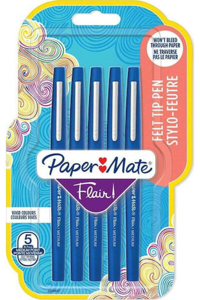 Paper-Mate Πέρπερ Μέιτ Μαρκαδόροι Φλαίρ Σε Μπλίστερ 5 τεμάχια