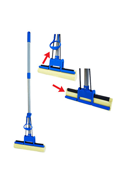 Generic Mop dreptunghiular cu mecanism de stoarcere manuala, lungime 104 cm