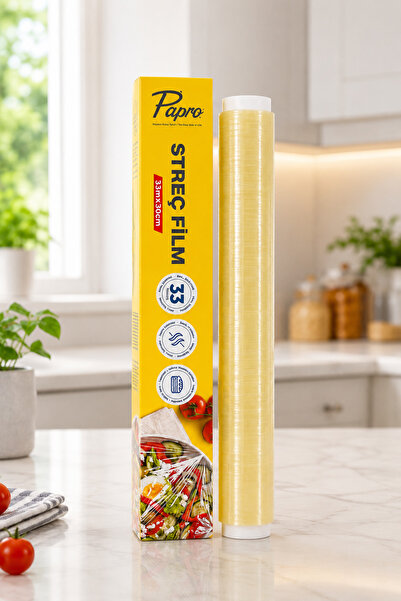 Streç Film 33 Metre x 30 cm Gıda ve Mutfak Kullanımına Uygun