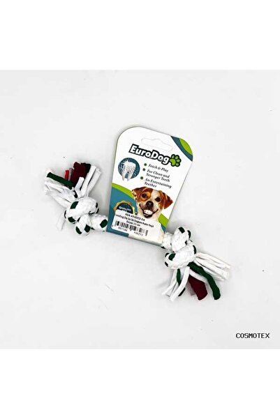 Eurodog Csmo-Tex Dental Floss Two Knots Thick Green White (132422) 15 cm