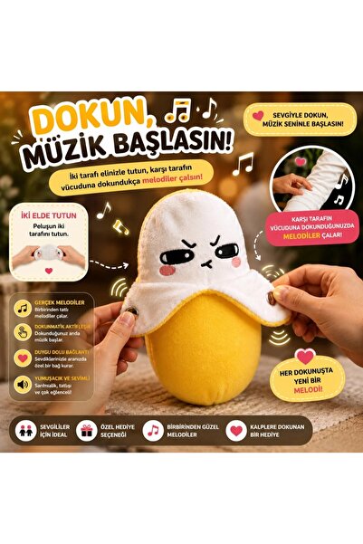 Sekk O Tene,Vucuda ve Kola Dokununca Melodi Çalan Muz Peluş Oyuncak – Müzikli...