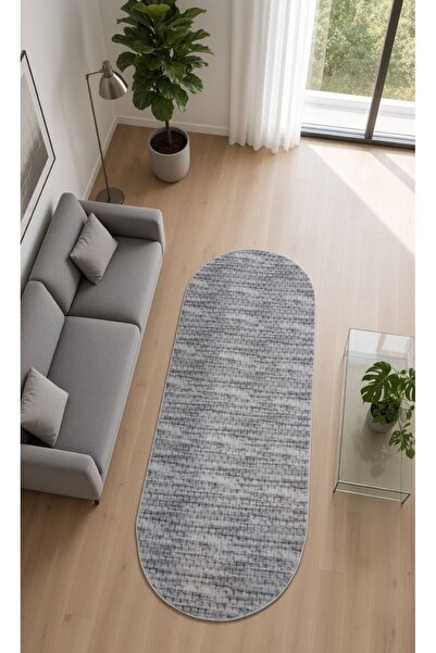 SERİA HALI Oval kesim Merinos Aksu bubble model gri halı ve yolluk
