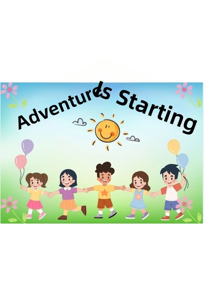 PROMISEBACKDROP2 مغامرة جديدة، خلفية قماشية لأنشطة المدرسة مقاس 250x200 مع خي...