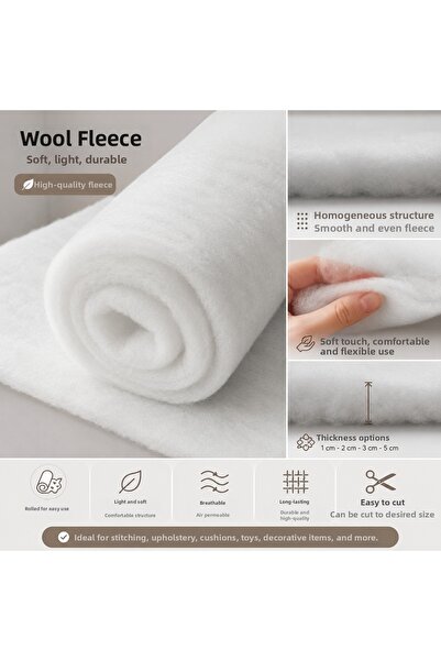 kaynar 10 Meters of Fiber Wadding - Wrapping Fiber 90 Gr Width 210 cm - Fiber...