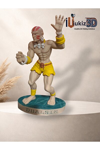 İlkiz3d Hand-Painted Street Fighter Dhalsim 3D Printed Figure - 12 cm Gamer R...