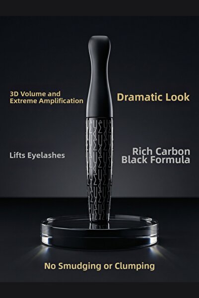M.A.C Intense Pigment Non-Clumping 3D Volume Lengthening Curling Black Mascara
