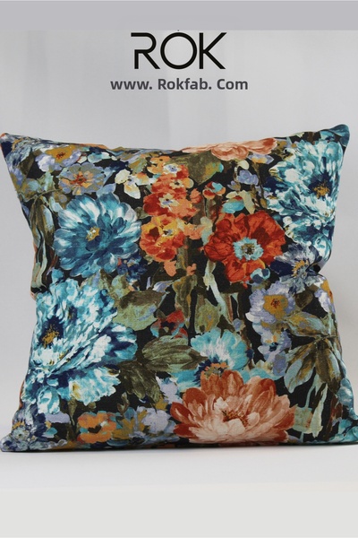 ROKFAB Floral Patterned Throw Pillow Cover 45X45 cm Decorative Pillowcase