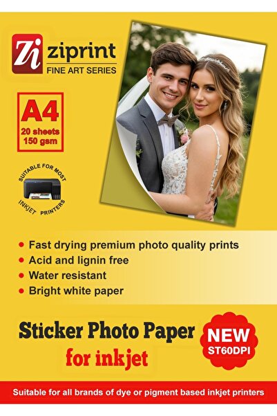 ZIPRINT ملصق لاصق متوافق مع Canon Maxify GX3050 GI-46، ورق صور لامع ممتاز مقا...