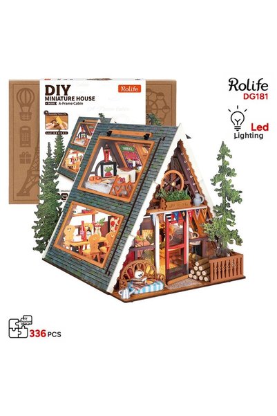 Rolife 3D Puzzle Mini House A-Frame Cabin, RoLife, 336 pieces