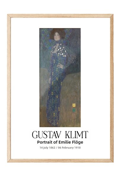 Postifull Gustav Klimt - Portrait of Emilie Flöge, Wood-Frame Painting, Art S...