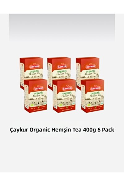 Çaykur شاي هيمسين العضوي 400 جرام × 6 قطع شاي أسود عضوي معتمد من إيكوتار