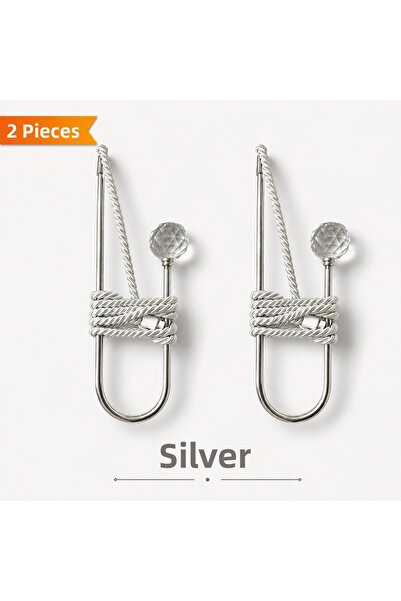Helezoni Curtain Tie-Down Device with Glass, Set of 2, Drawstring Background ...
