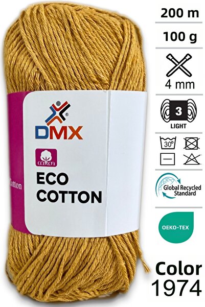 Diva İplik Eco Natural Cotton-Koton İp-Pamuk-1974 Mustard