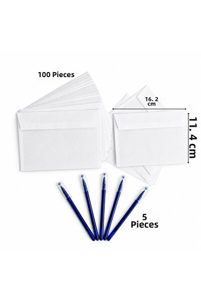 Kapudan Money Invitation Jewelry Letter Envelope 100 Pcs with Adhesive Closur...