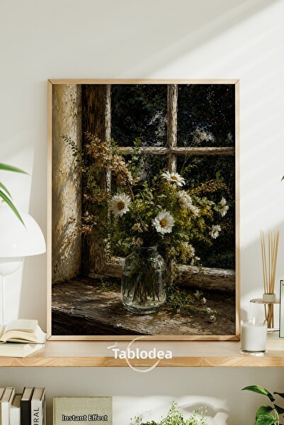 tablodea Pictură în ulei cu aspect vintage cu margarete TD Pinterest Pictură ...