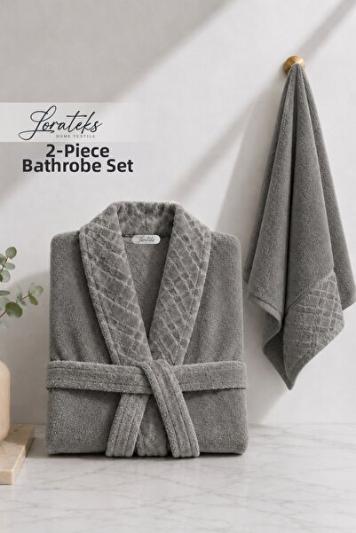 Lorateks Lunessa |   Set de 2 piese din bumbac cu model, compus din halat de ...