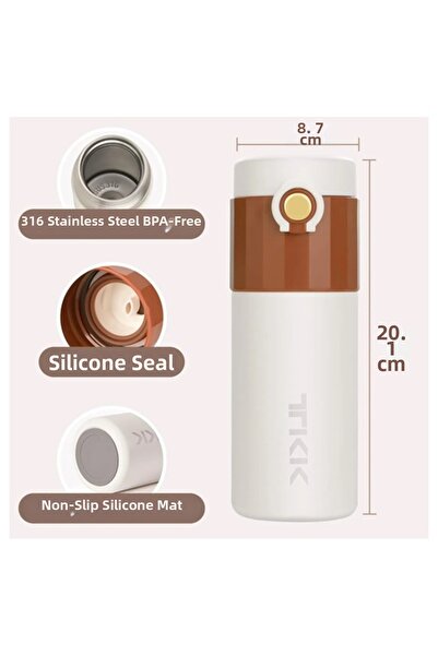 Vagonlife Yayınları Vagon Life Çerlik Thermos 450ml Cream-Brown