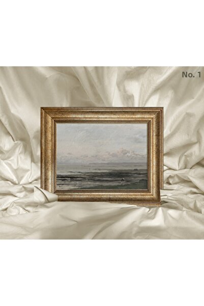 Vetro Design Charles-François Daubigny - Tablou înrămat Plajă la Ebb Tide