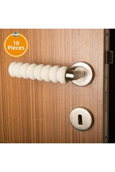 Miningaa 10 Pieces of Unassambled Soft Door Handle Blocker Protector Blocking...